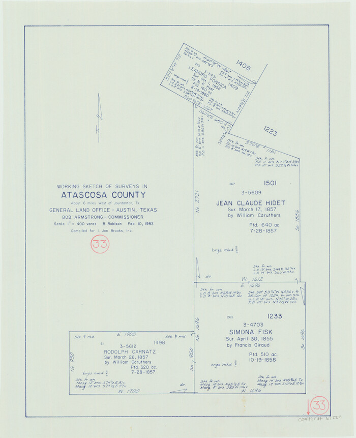 67229, Atascosa County Working Sketch 33, General Map Collection