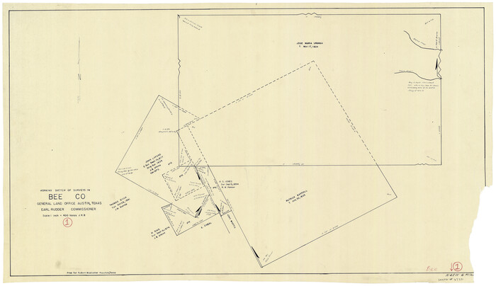 67251, Bee County Working Sketch 1, General Map Collection
