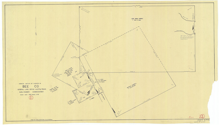 67251, Bee County Working Sketch 1, General Map Collection