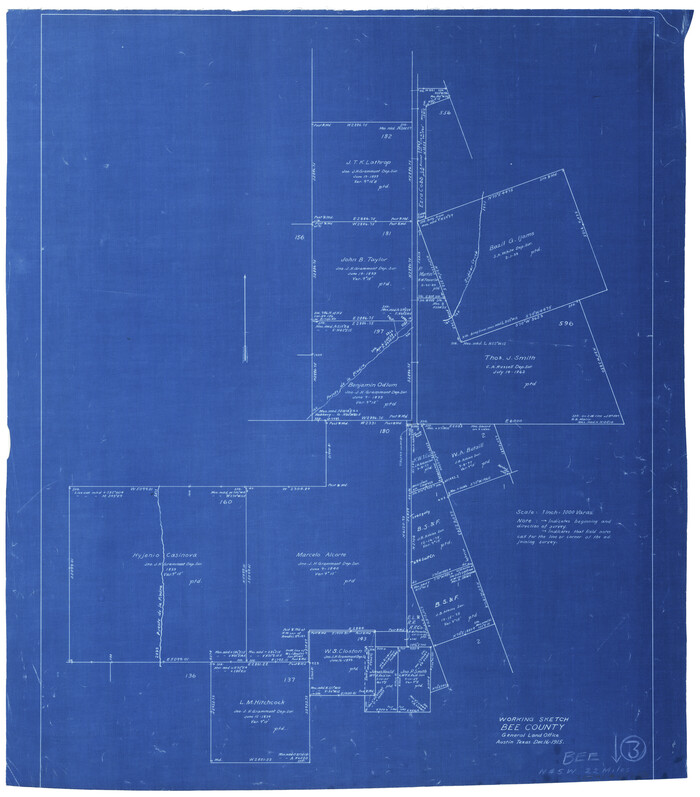 67253, Bee County Working Sketch 3, General Map Collection