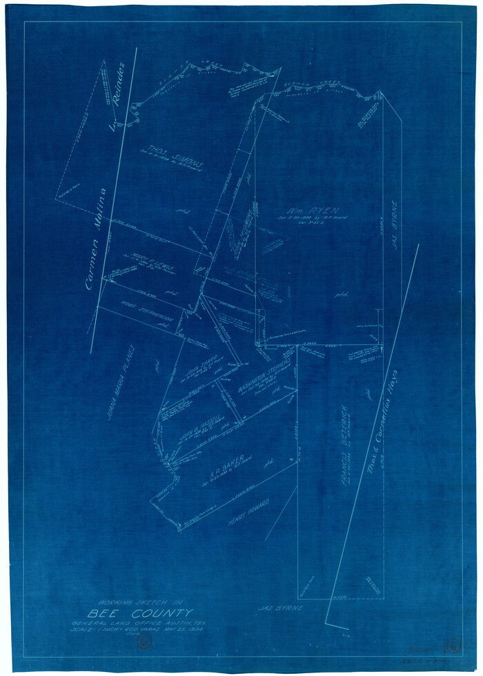 67256, Bee County Working Sketch 6, General Map Collection