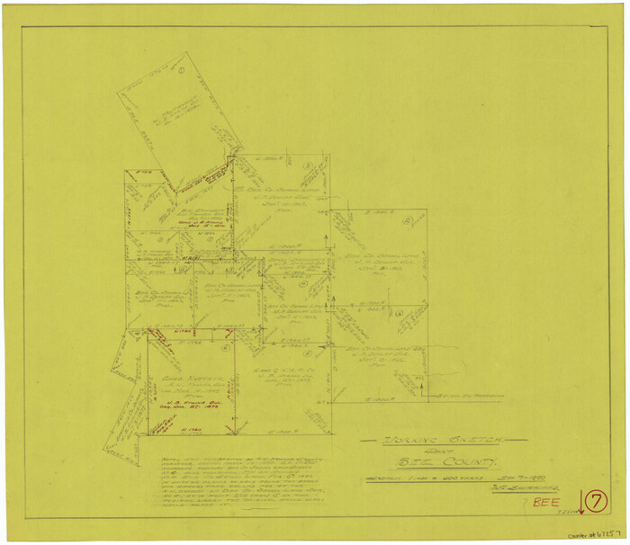 67257, Bee County Working Sketch 7, General Map Collection