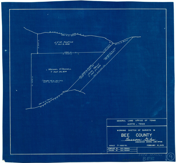 67259, Bee County Working Sketch 9, General Map Collection