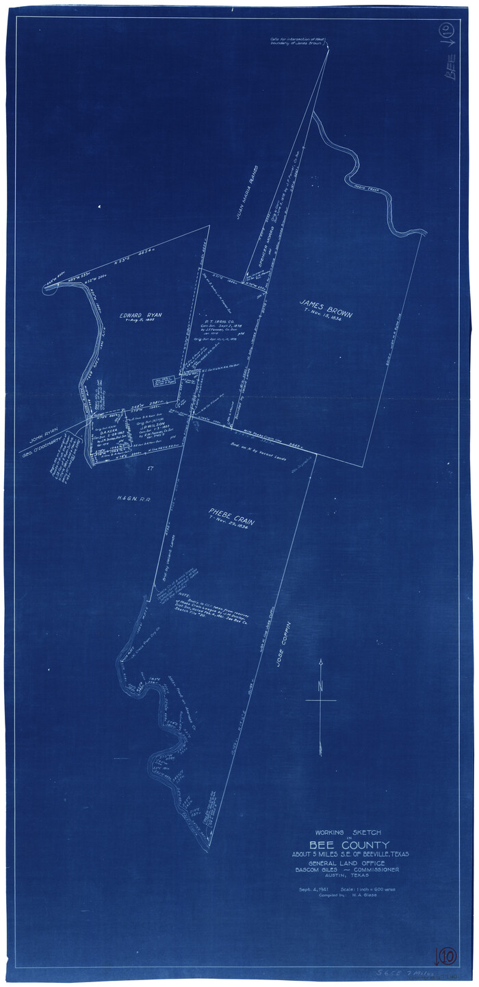 67260, Bee County Working Sketch 10, General Map Collection
