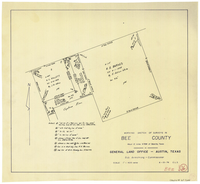 67266, Bee County Working Sketch 16, General Map Collection