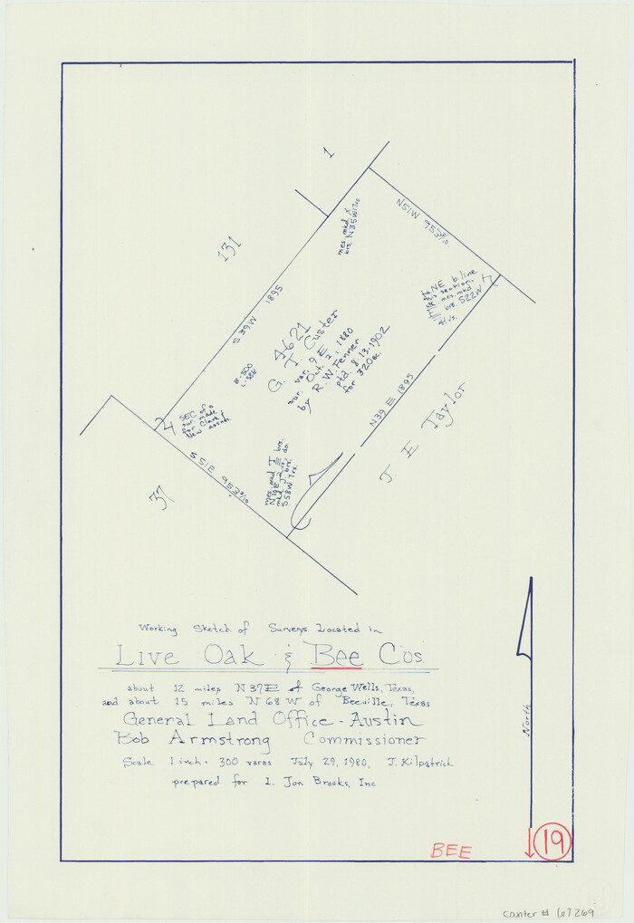 67269, Bee County Working Sketch 19, General Map Collection