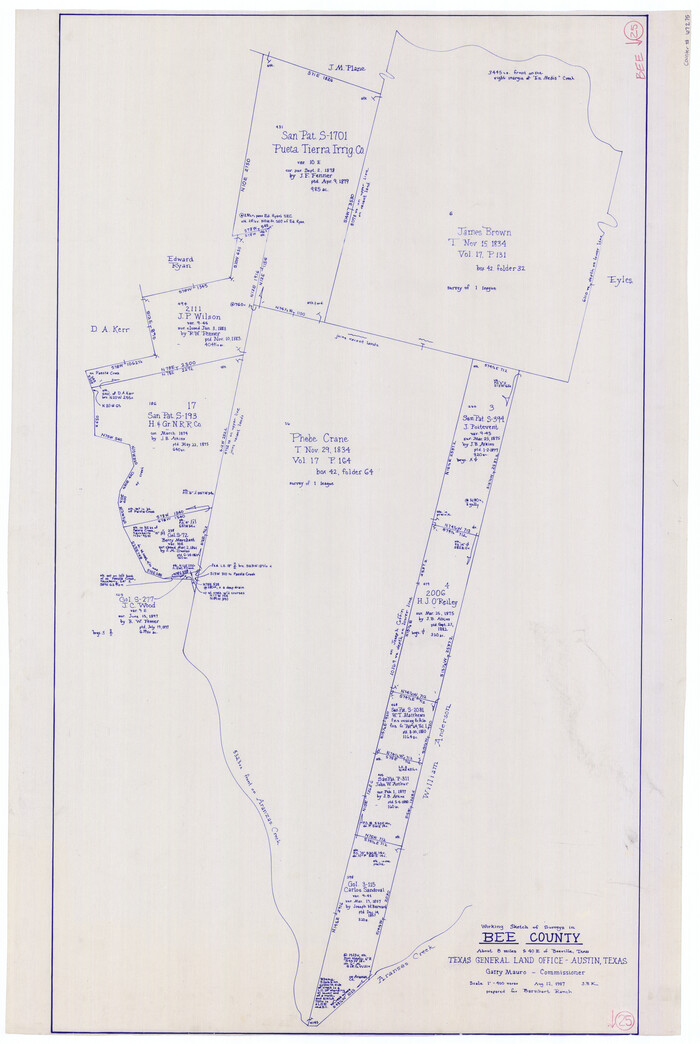 67275, Bee County Working Sketch 25, General Map Collection