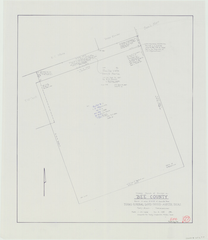 67277, Bee County Working Sketch 27, General Map Collection