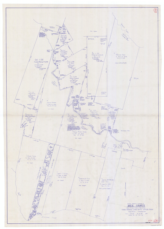 67278, Bee County Working Sketch 28, General Map Collection