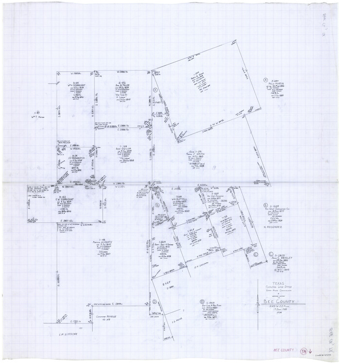 67285, Bee County Working Sketch 34, General Map Collection

