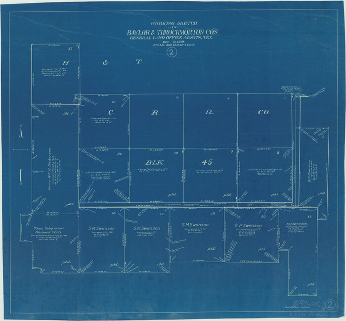67287, Baylor County Working Sketch 2, General Map Collection