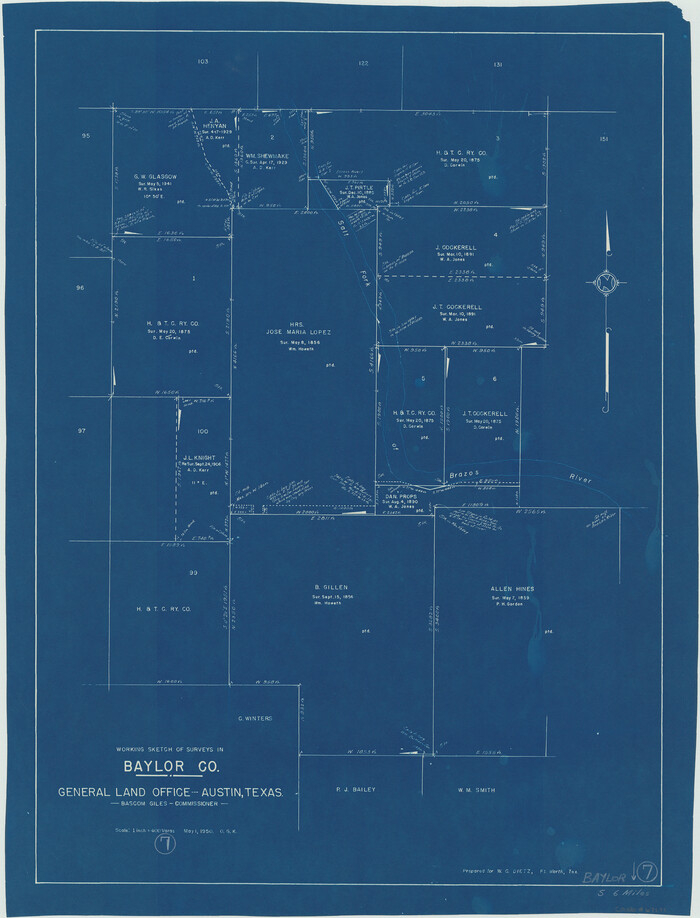 67292, Baylor County Working Sketch 7, General Map Collection