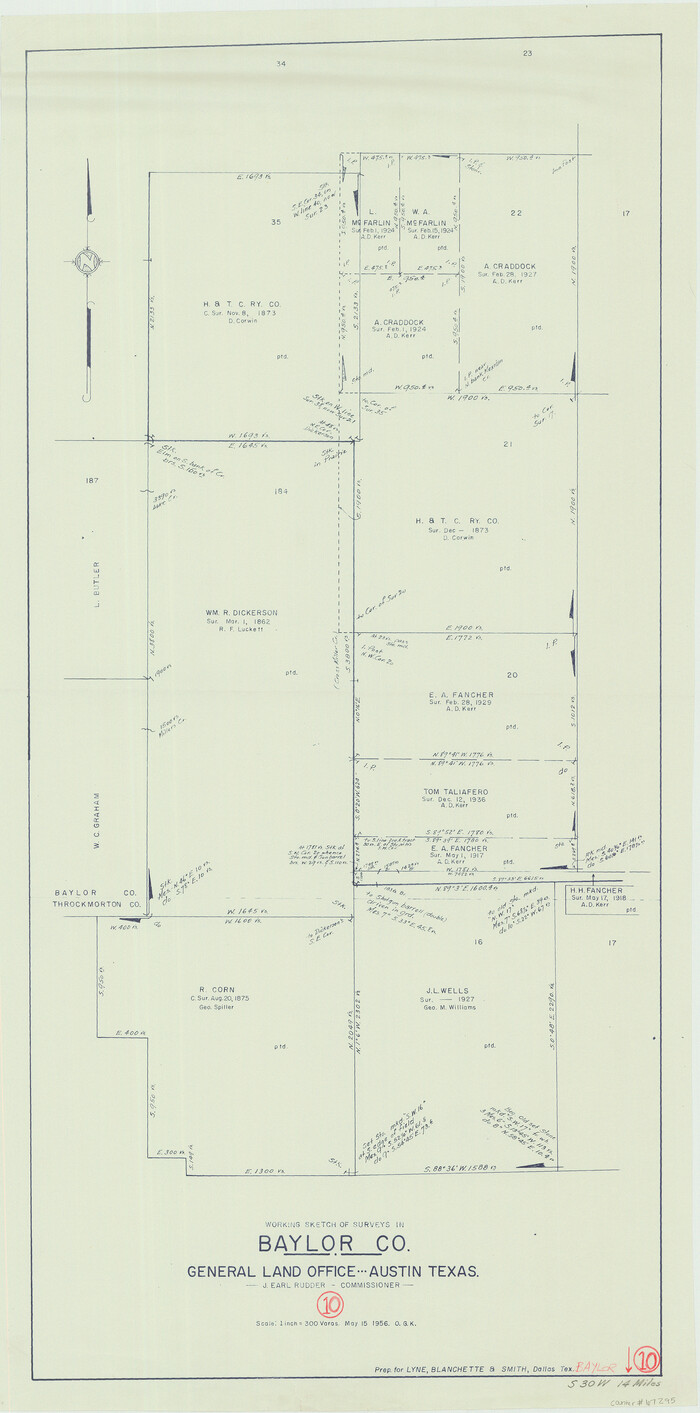 67295, Baylor County Working Sketch 10, General Map Collection