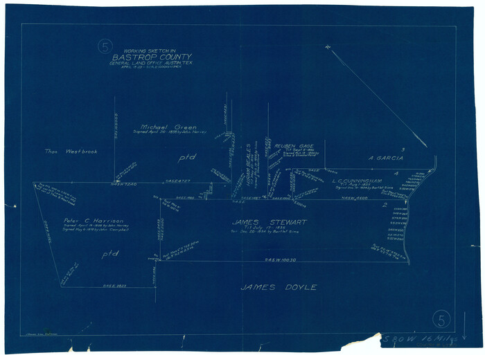67305, Bastrop County Working Sketch 5, General Map Collection