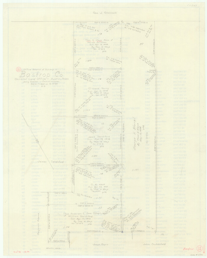 67311, Bastrop County Working Sketch 11, General Map Collection