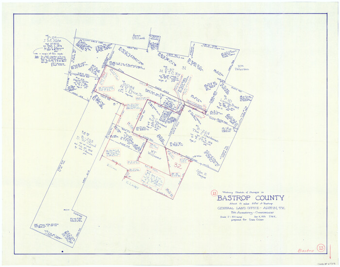 67313, Bastrop County Working Sketch 13, General Map Collection