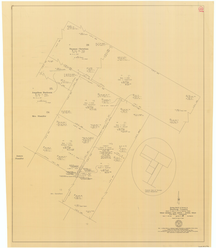 67316, Bastrop County Working Sketch 16, General Map Collection