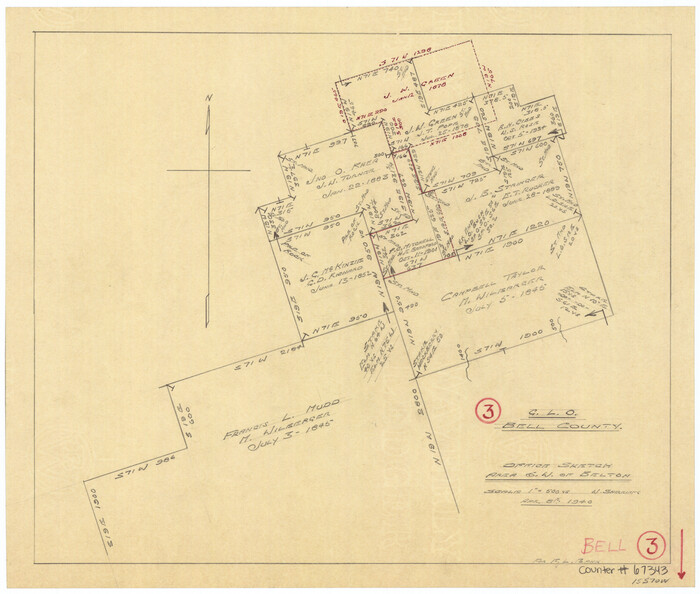 67343, Bell County Working Sketch 3, General Map Collection