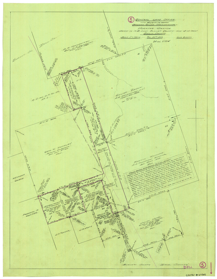 67345, Bell County Working Sketch 5, General Map Collection