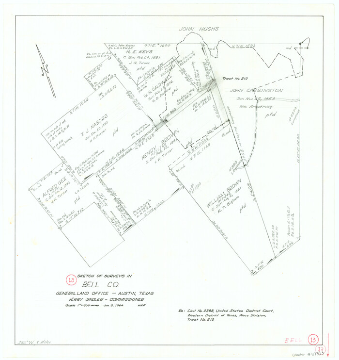 67353, Bell County Working Sketch 13, General Map Collection
