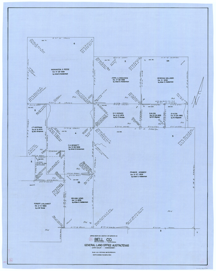 67354, Bell County Working Sketch 14, General Map Collection