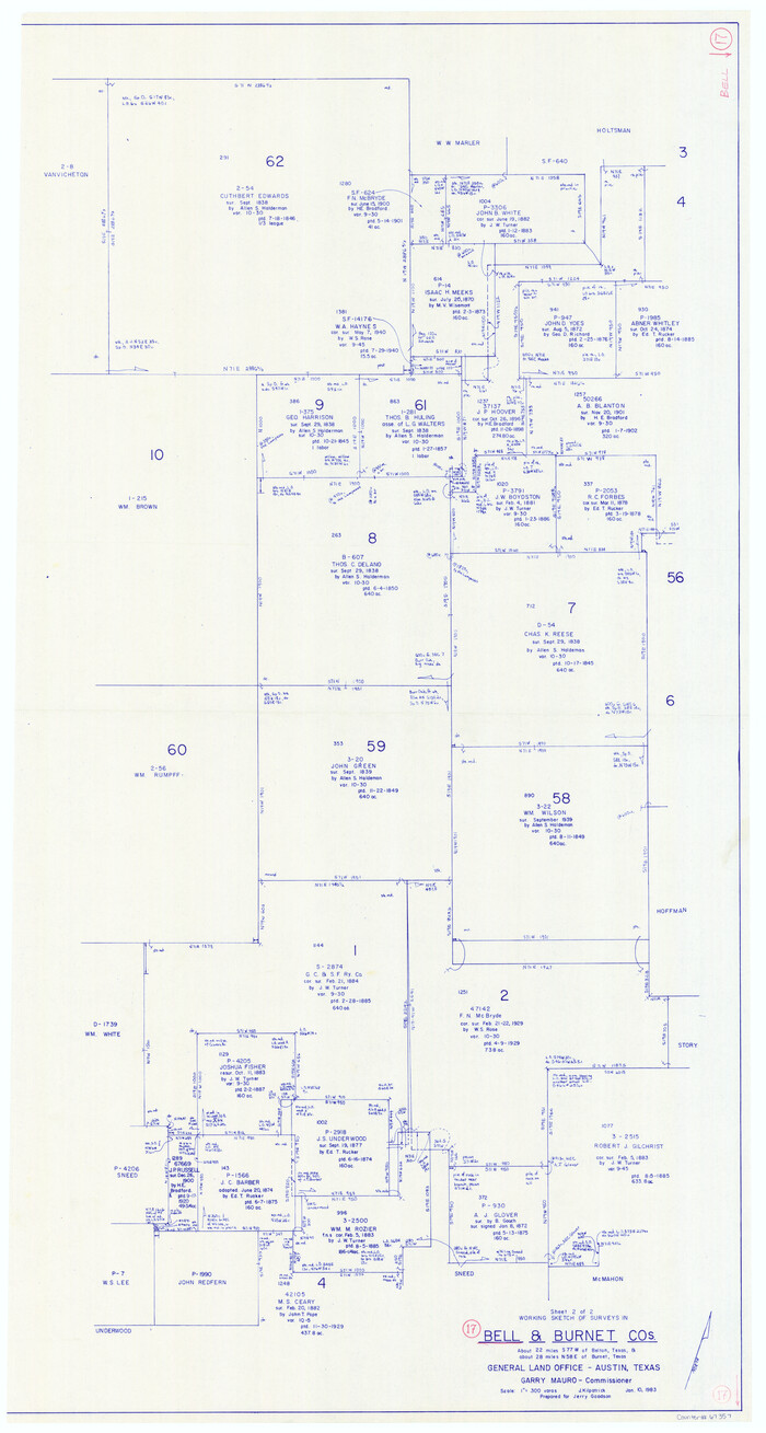 67357, Bell County Working Sketch 17, General Map Collection