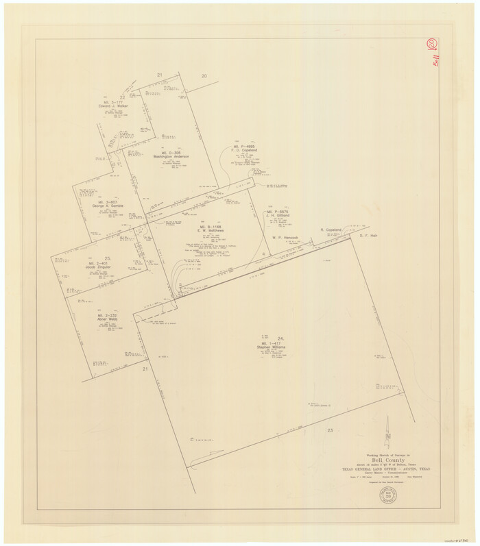67360, Bell County Working Sketch 20, General Map Collection