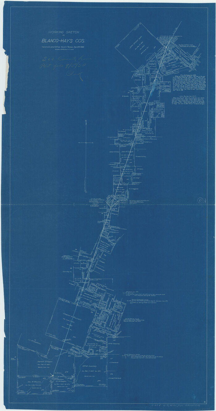 67366, Blanco County Working Sketch 6b, General Map Collection