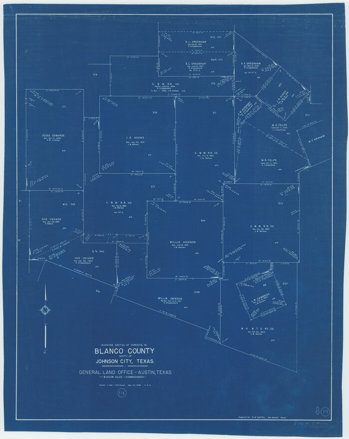 67374, Blanco County Working Sketch 14, General Map Collection
