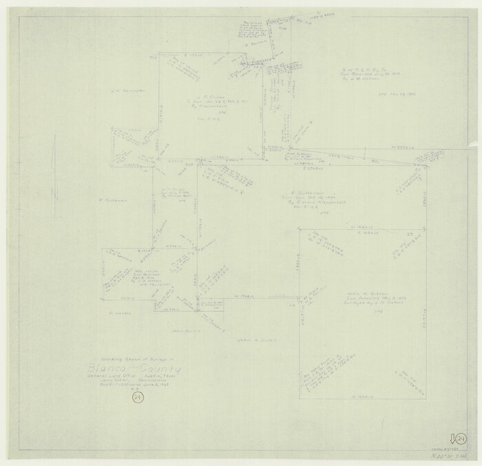 67384, Blanco County Working Sketch 24, General Map Collection