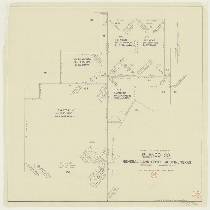 67385, Blanco County Working Sketch 25, General Map Collection