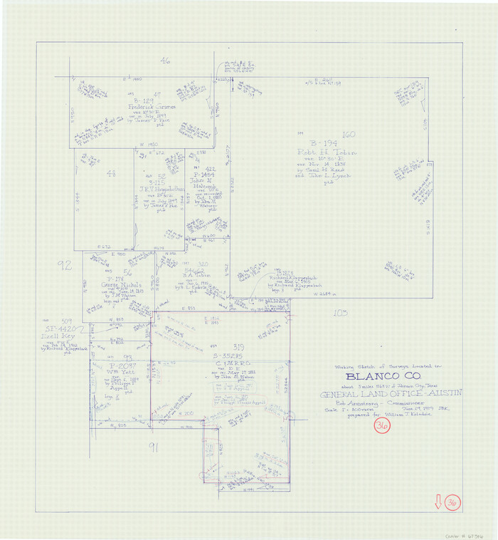67396, Blanco County Working Sketch 36, General Map Collection