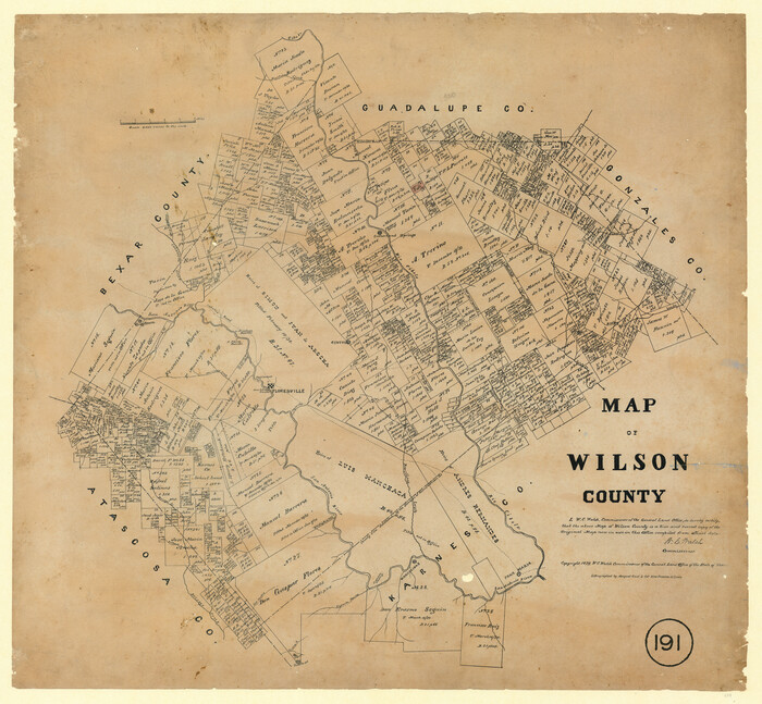 674, Map of Wilson County, Texas, Maddox Collection