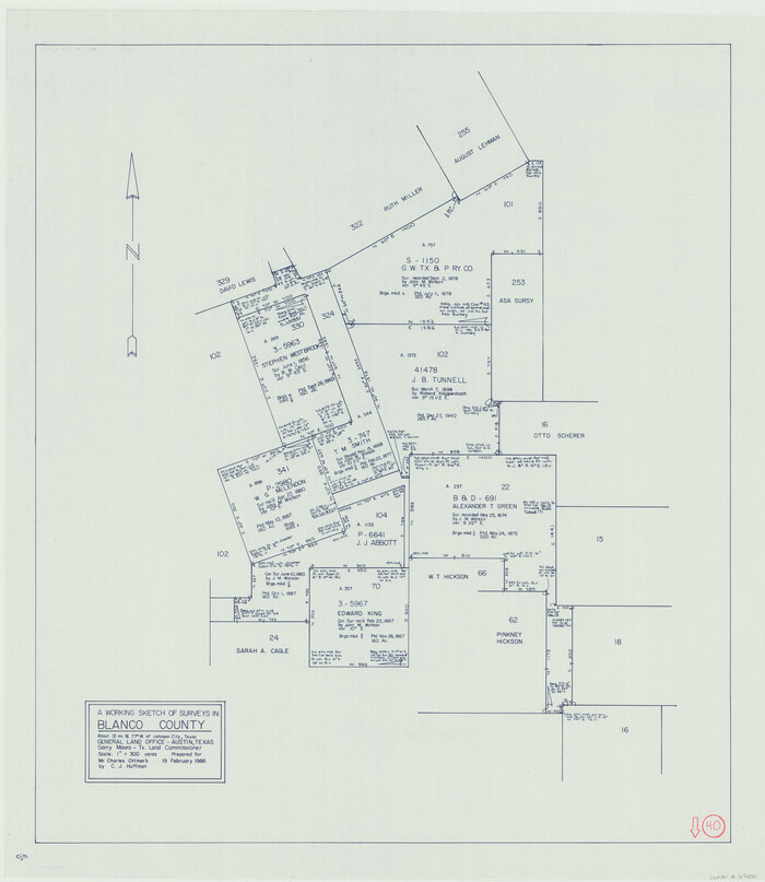 67400, Blanco County Working Sketch 40, General Map Collection