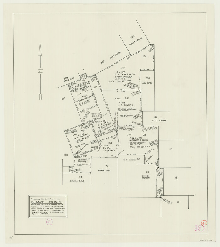 67401, Blanco County Working Sketch 41, General Map Collection