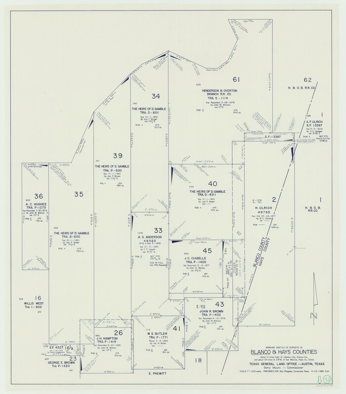 67402, Blanco County Working Sketch 42, General Map Collection