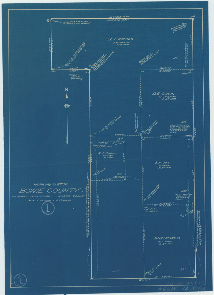 67405, Bowie County Working Sketch 1, General Map Collection