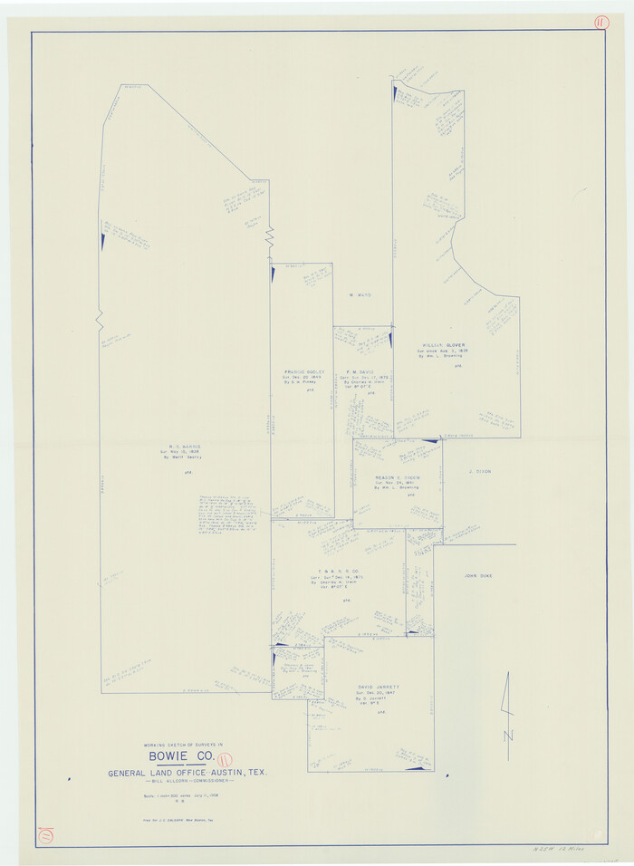 67415, Bowie County Working Sketch 11, General Map Collection