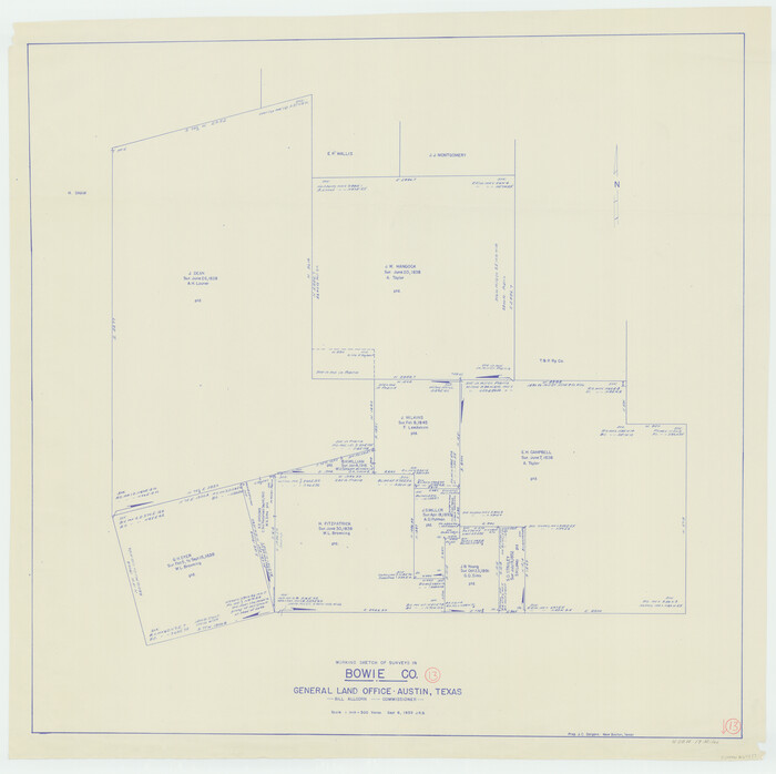 67417, Bowie County Working Sketch 13, General Map Collection