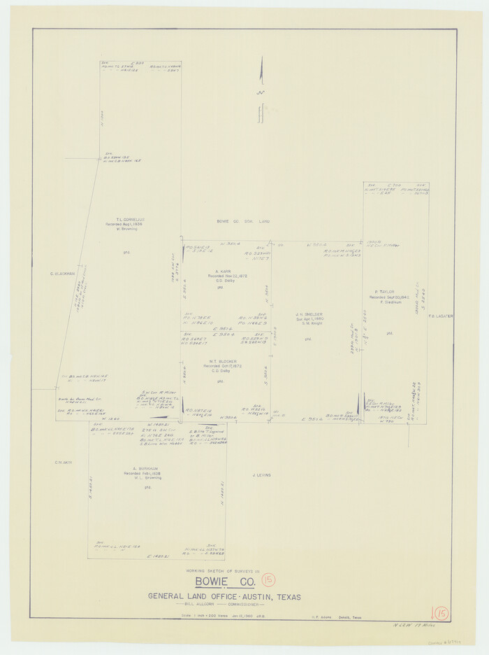67419, Bowie County Working Sketch 15, General Map Collection