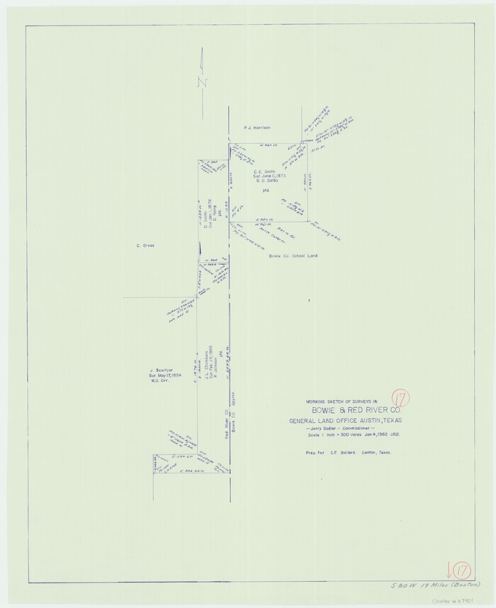 67421, Bowie County Working Sketch 17, General Map Collection