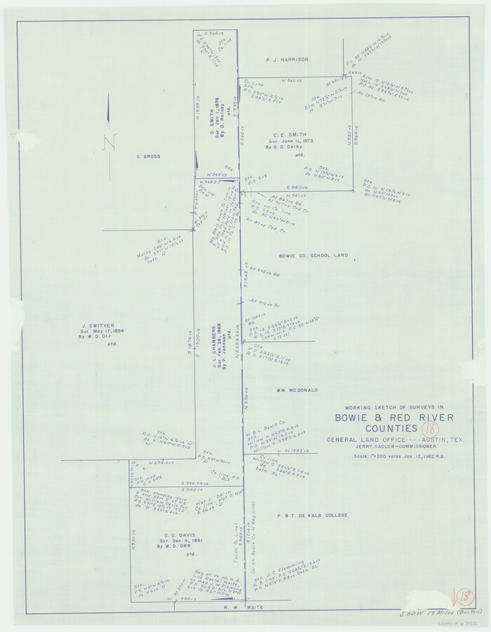 67422, Bowie County Working Sketch 18, General Map Collection