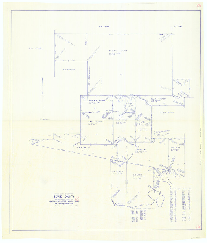 67428, Bowie County Working Sketch 24, General Map Collection