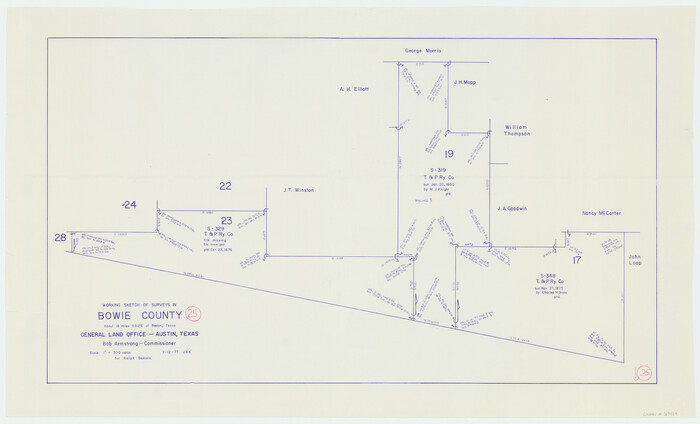 67429, Bowie County Working Sketch 25, General Map Collection