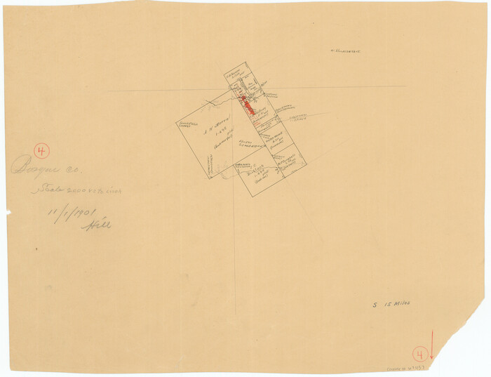 67437, Bosque County Working Sketch 4, General Map Collection
