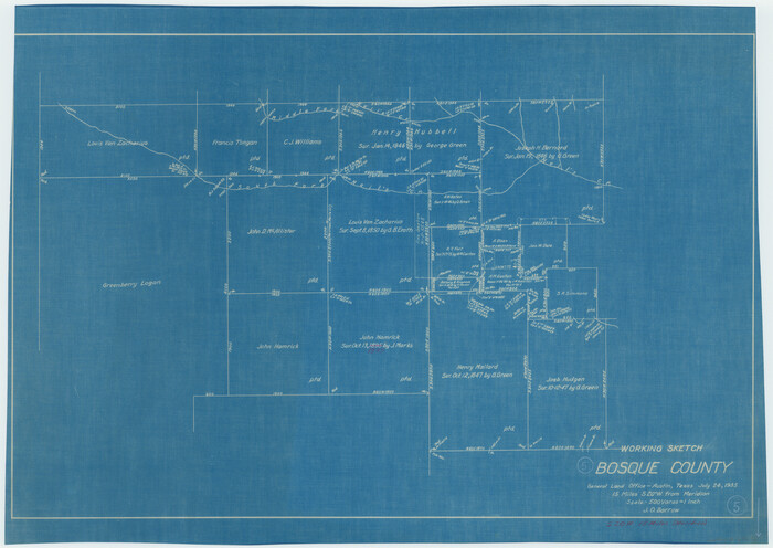 67438, Bosque County Working Sketch 5, General Map Collection