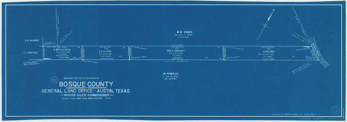 67444, Bosque County Working Sketch 11, General Map Collection