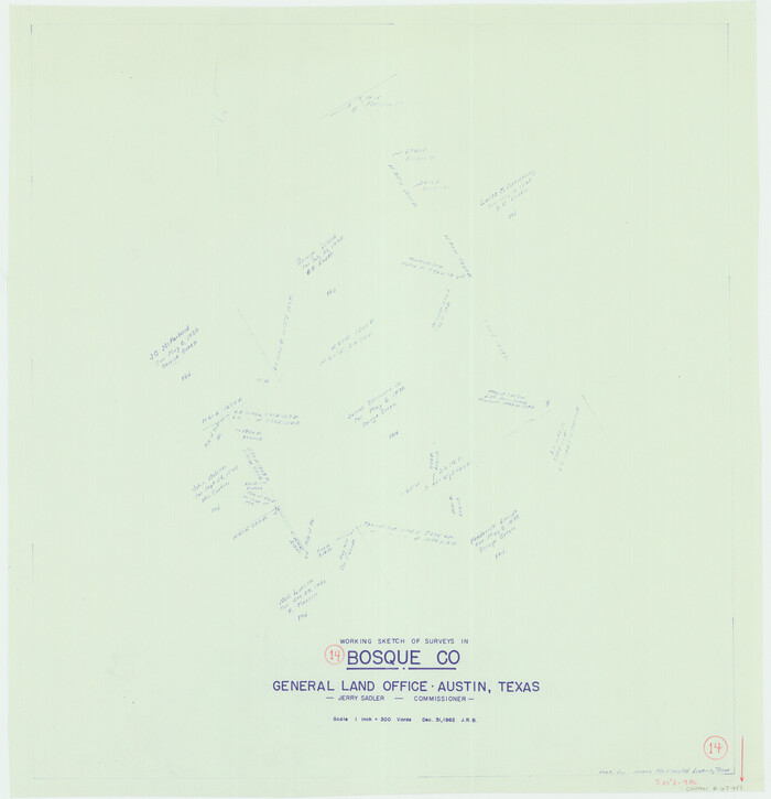 67447, Bosque County Working Sketch 14, General Map Collection