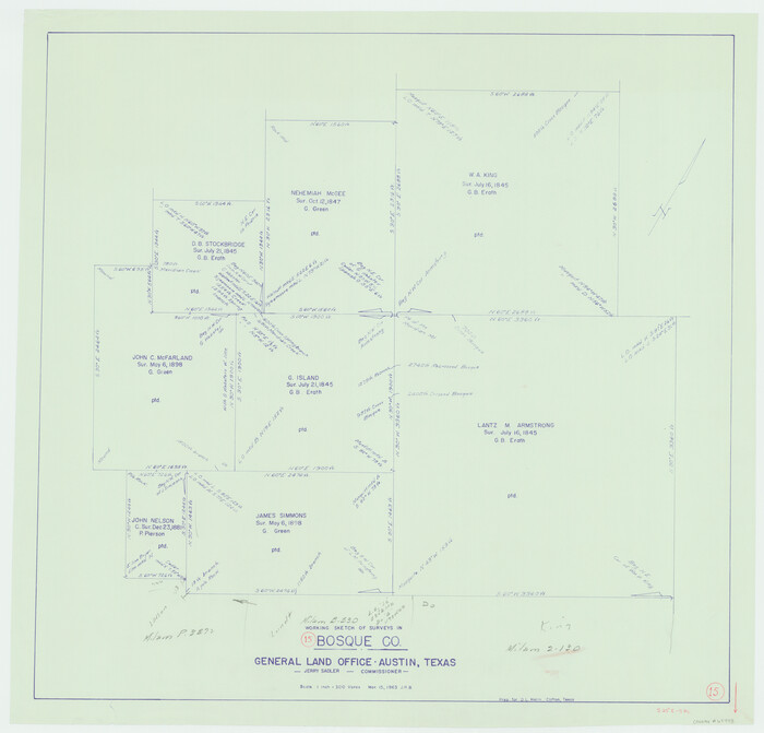 67448, Bosque County Working Sketch 15, General Map Collection