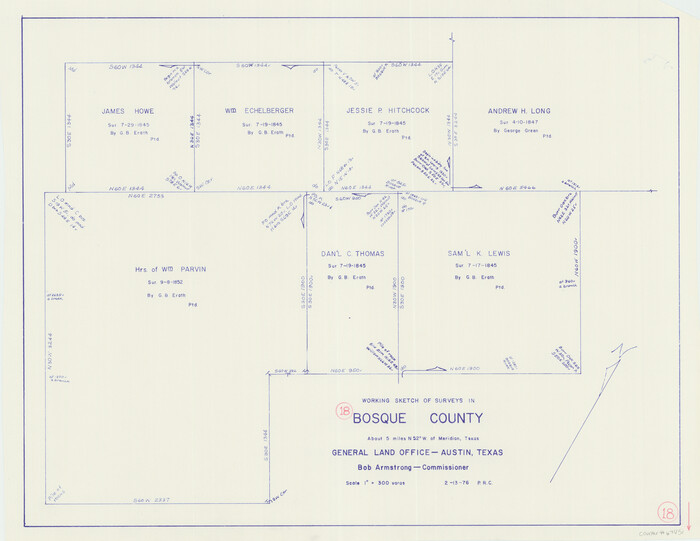 67451, Bosque County Working Sketch 18, General Map Collection